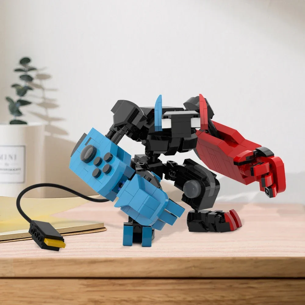 MOC kreatywna seria konsola do gier transformacja roboty Mecha klocki Model DIY Puzzle zabawki na prezent urodzinowy dla dzieci 418 sztuk