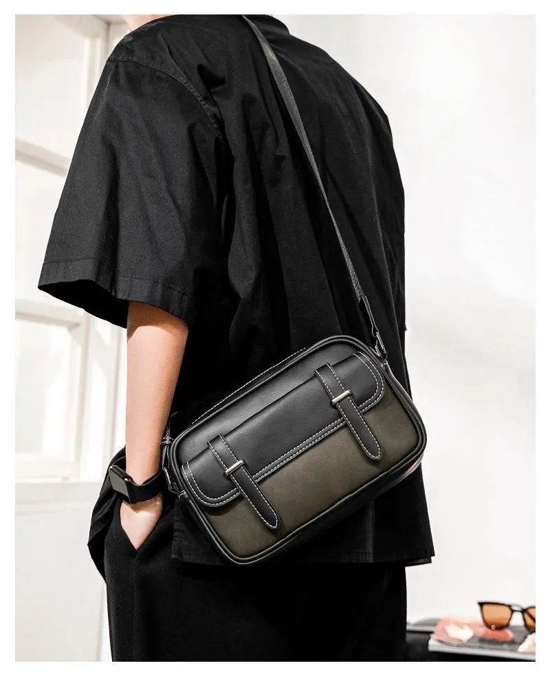 Fashion Men Shoulder Bags Retro Men Crossbody Bags Leather Male Messenger Bags Man Side Bag