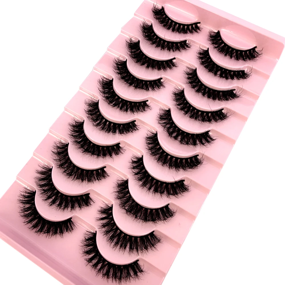 HBZGTLAD New 10 Pairs Natural False Eyelashes Fake Lashes Long Makeup 3d Mink Lashes Extension Eyelash Mink Eyelashes for Beauty