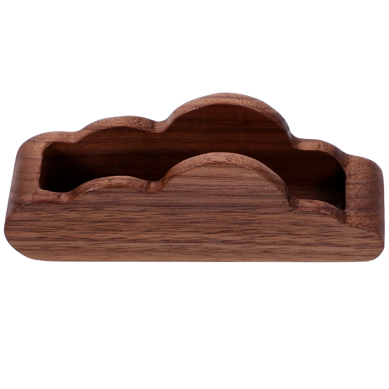 Memorandum Storage Box Cloud Business Card Holder Office Show Rack Display Wooden Aluminum Alloy Base