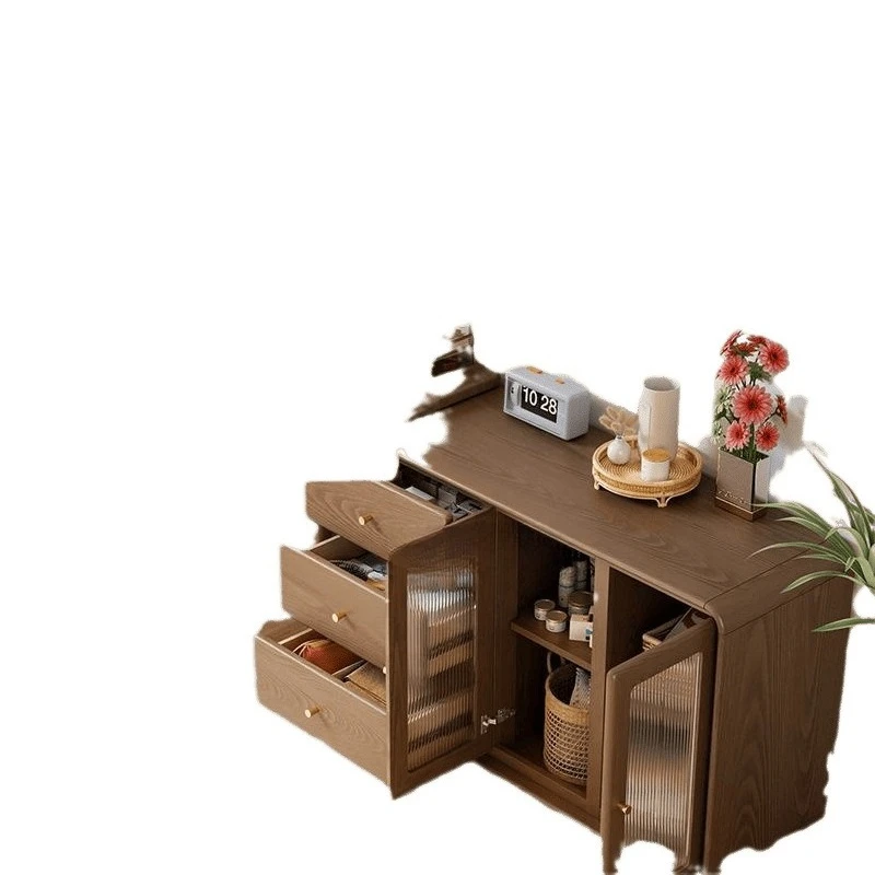 

chest of drawers, dresser, integrated, bedroom, solid wood, corner, desk, simple