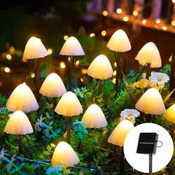 20 LED Solar Mushroom Lights Outdoor Waterproof Street Lights for Path Lawn Garden Patio Light Easter Party Holiday Decoration