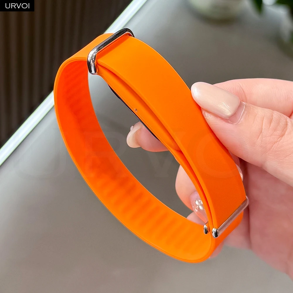 URVOI Minimalist Modern Band for Google Fitbit Air Sleek  Silicone Loop Strap Breathable Flexible Fit Sleek Essential Wristband