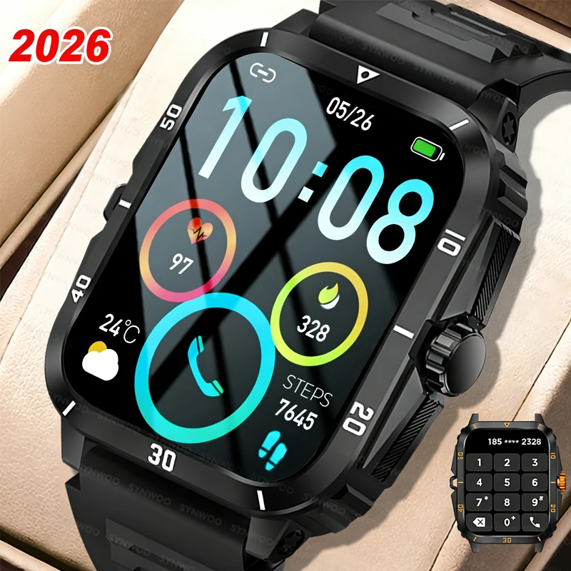 

Smartwatch for Men Women - Wireless Call, Message Reminder, Pedometer, Multiple Sports Modes, Weather Forecast