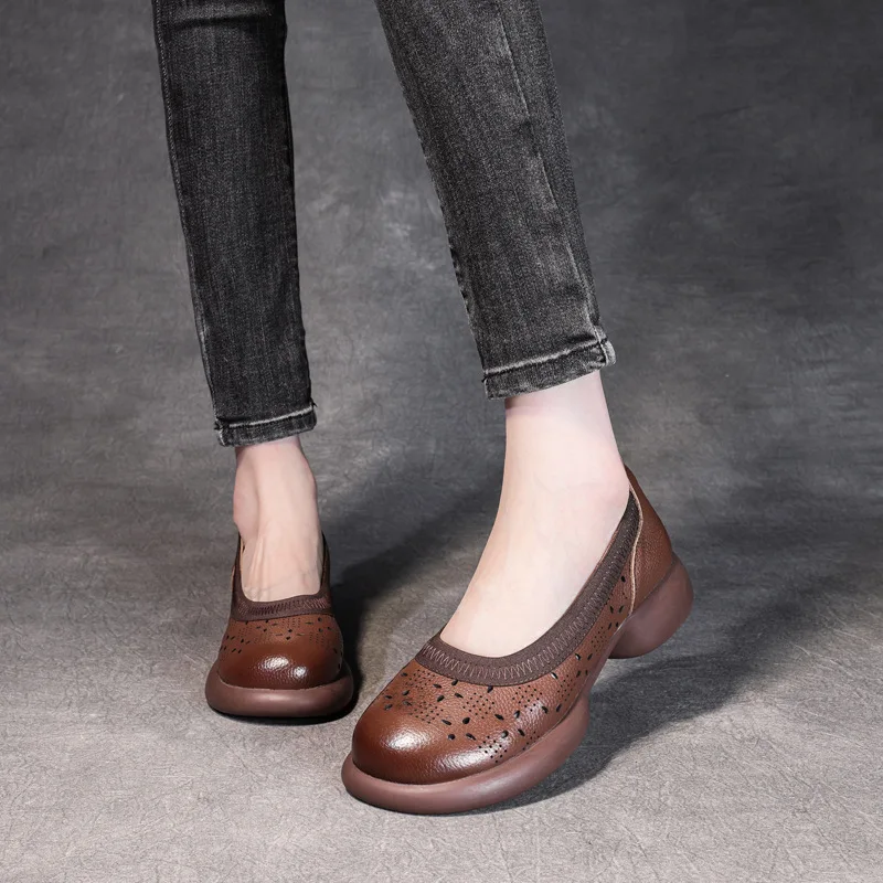 

Flat Shoes Female Med PU Fretwork Rubber Flat Shoes Female Med Fretwork PU