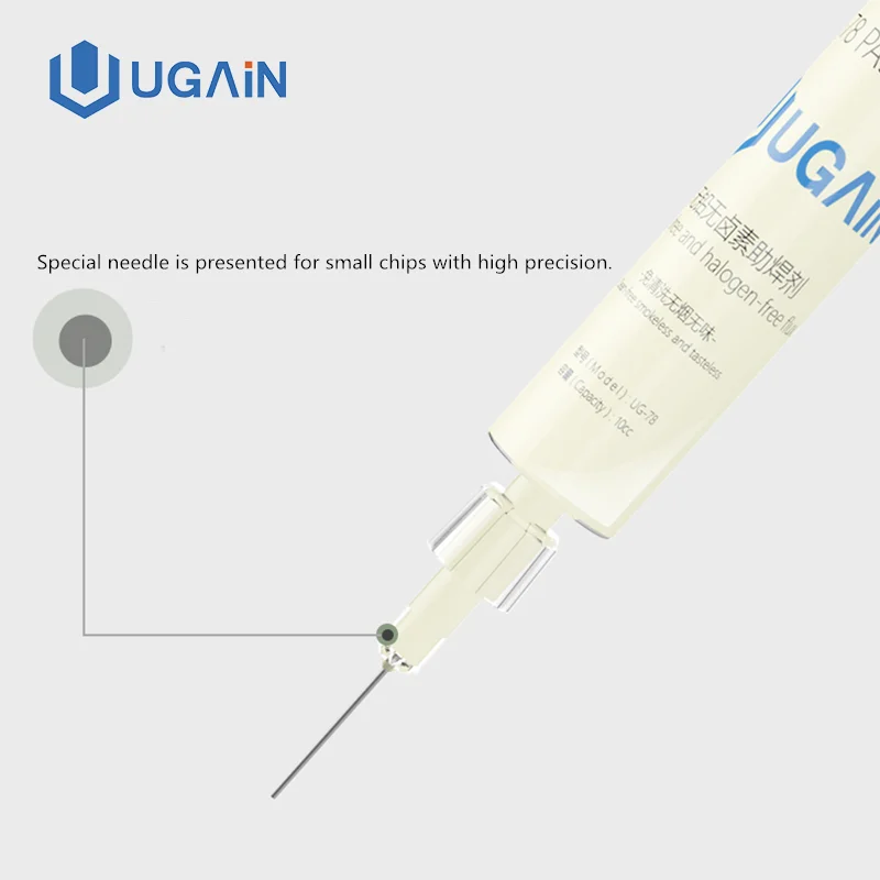 UGAIN 10CC Magas légnyomású levegő minőségű lead-free/halogen-free/no odor/no tisztító  Behegesztés Özön számára telefont ledes fgo hegesztő SMD PGA Nyomtatott áramkör javító