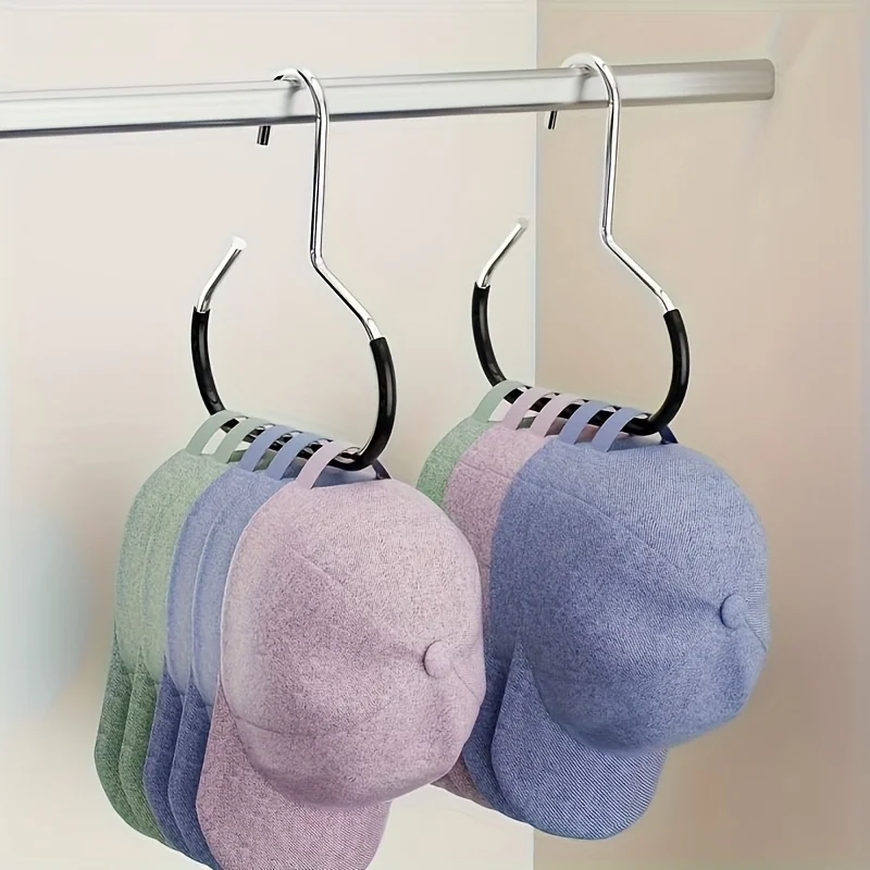 New Hat Hanger, Hat Storage Fantastic 1 One Hanger Can Hang 8 Top Hats, Dormitory Wardrobe Inner Hanging Baseball Cap Sling Home