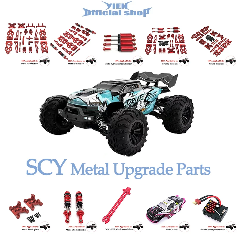 Metall-Körperhalterung vorne und hinten für SCY 16101 16102 16103 16106 16201 JJRC Q130A Q130B Q141 Q117 1/16 RC-Auto-Upgrade-Teile