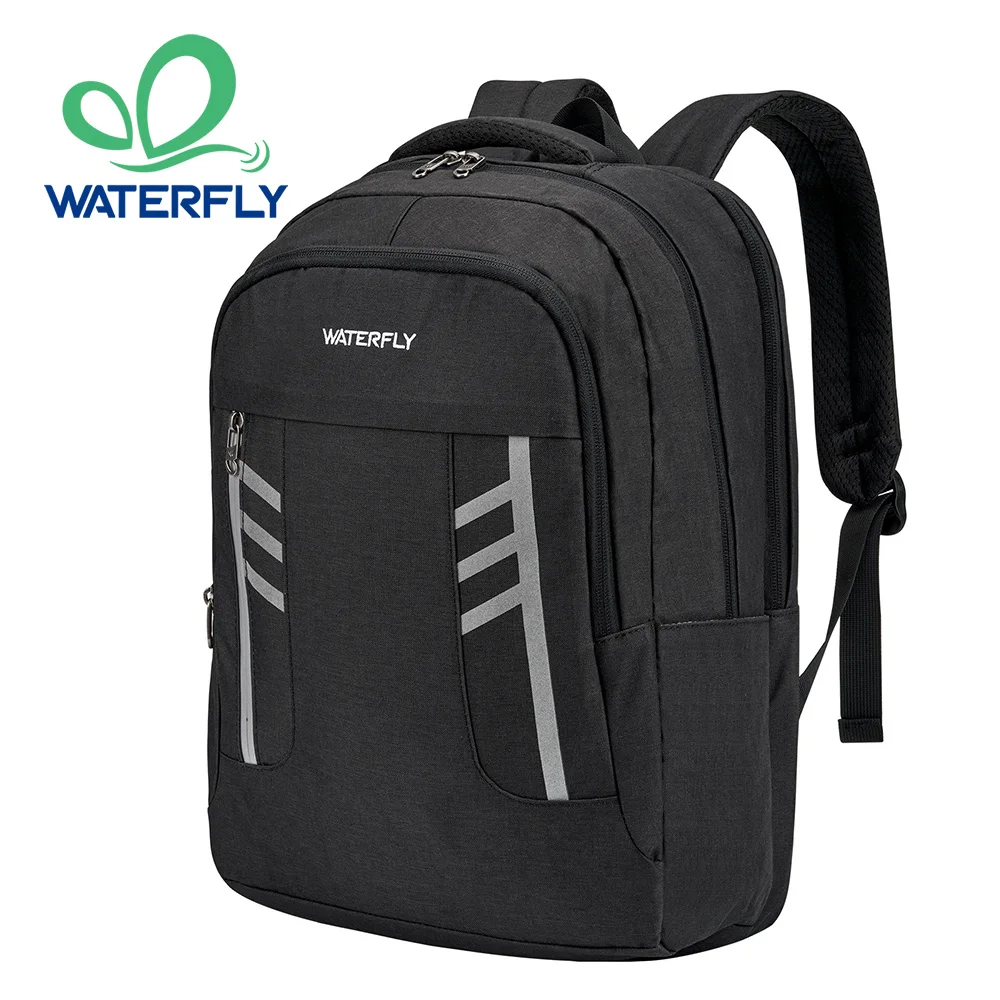 WATERFLY 25L Laptop Backpack Bookbag With Large Padded Compartment College Backpacks For Adult Women Men Travel Daypack