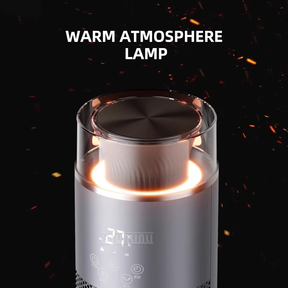Home Use Upright Bathroom Heater: Dual-Function Heating and Cooling, Rapid Heating, Voice Control, Graphene Heater