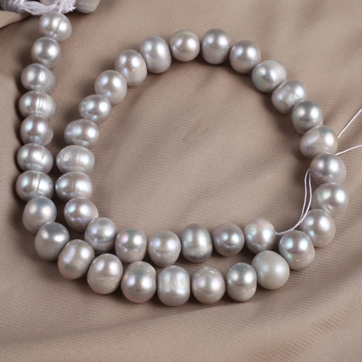 11-12mm Fashions Gray Natural Freshwater Pearl Loose Spacer Beads for Jewelry Making Supplies DIY Necklace Bracelet Accessories