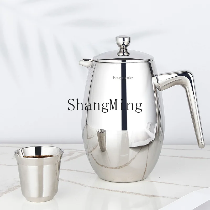 

Кофейник из нержавеющей стали CL 304, двухслойный, с фильтром, U-образным носиком, для ручного заваривания чая.