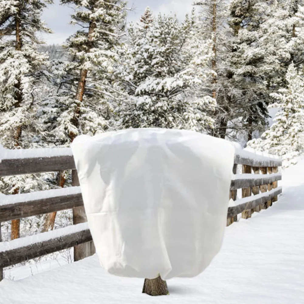 2 PCS Winter Plant Covers with Drawstring for Trees Shrubs Reusable Frost Protection Bags Breathable and UV Resistant