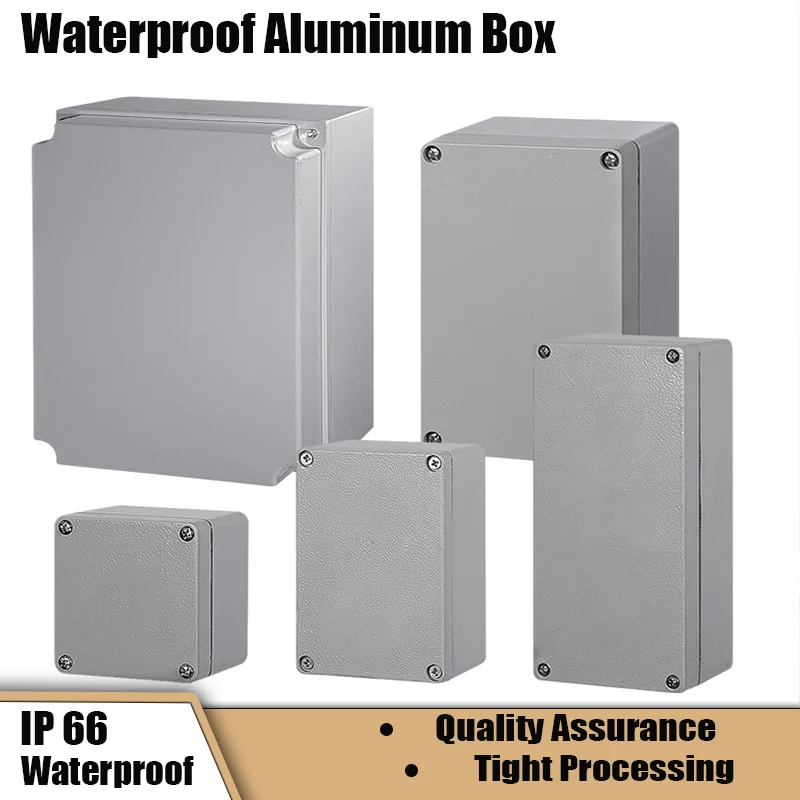 Outdoor IP67 Waterproof Cast Aluminum Sealed Junction Box Durable Water-Resistant Case for Terminal Button