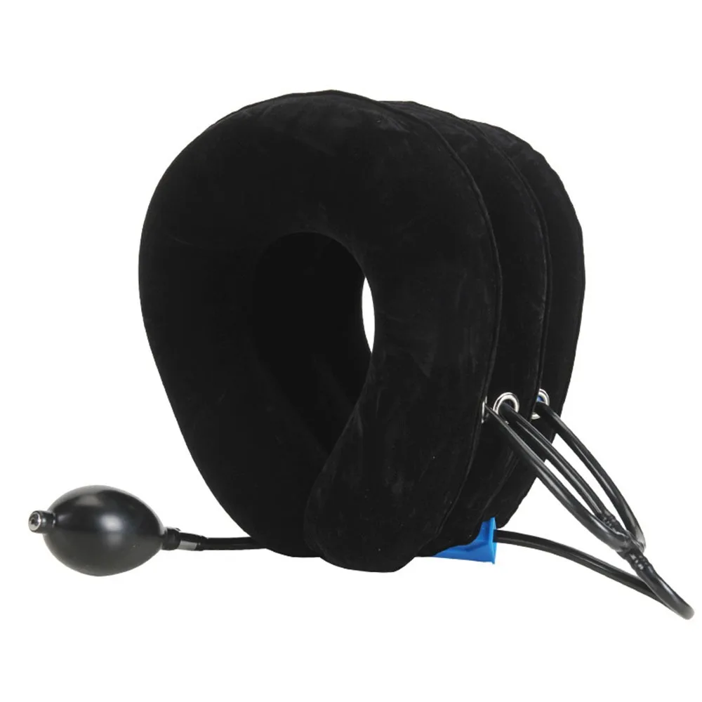 

Регулируемые надувные носилки для шеи, складные надувные подтяжки для поддержки шеи с защитой от протечек, удобное выравнивание позвоночника