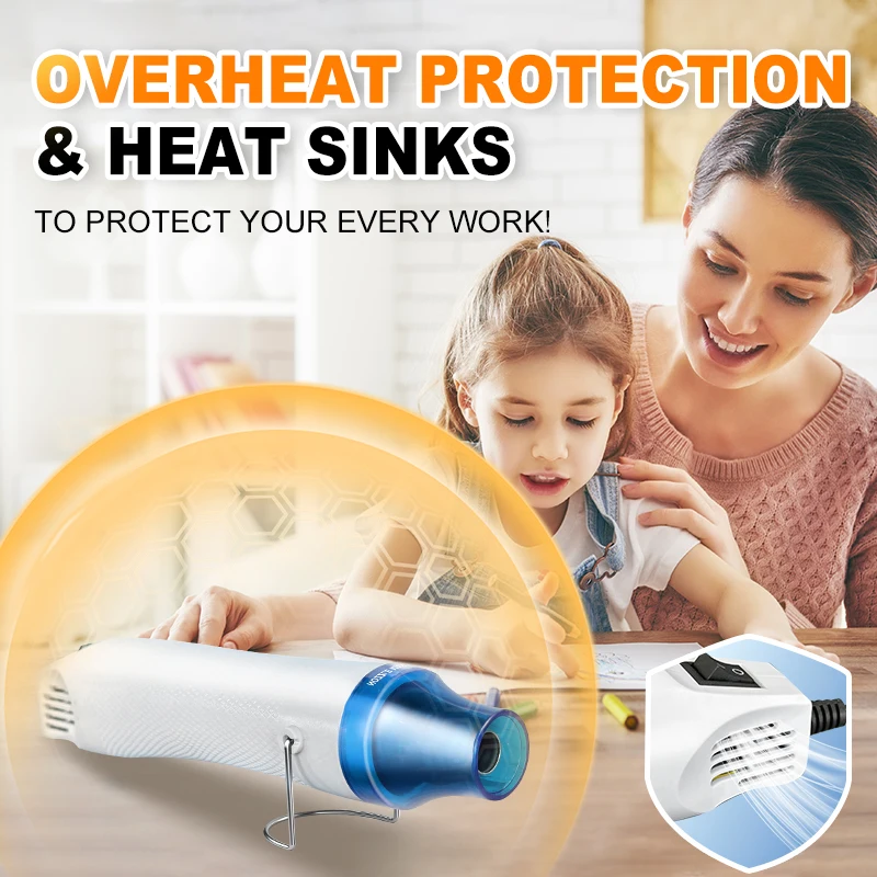 12V High-Quality Mini Handheld Safety Heat Gun, Suitable for Kitchen Food Sealing, DIY Crafts and Household Sealing Tasks