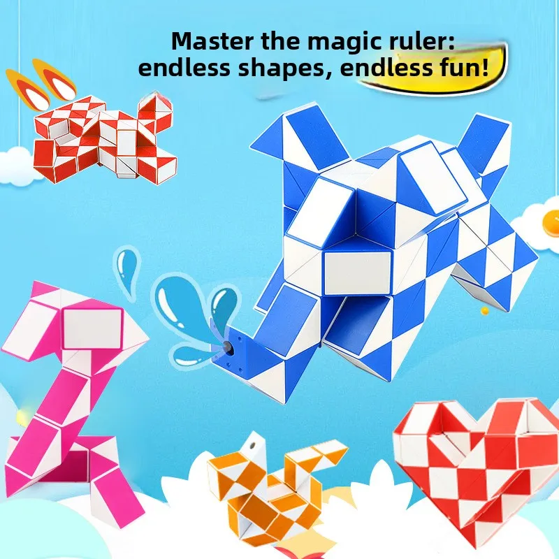 

Variety of Magic Ruler 24 SegmentsKindergarten Boys and Girls Children's Educational Early Education Toys Variety of Magic Ruler