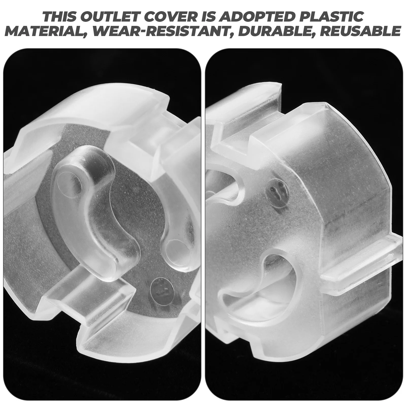 

20 шт., пластиковая крышка розетки, защитная крышка розетки, бытовые защитные крышки для европейских 2-зубчатых розеток, многоразовые