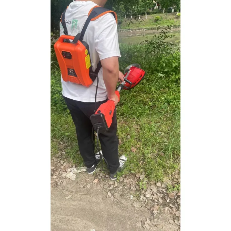 Gold Seller Electric lawn mower high power backpack lithium battery  brushless rear rechargeable agricultural brush cutter artif