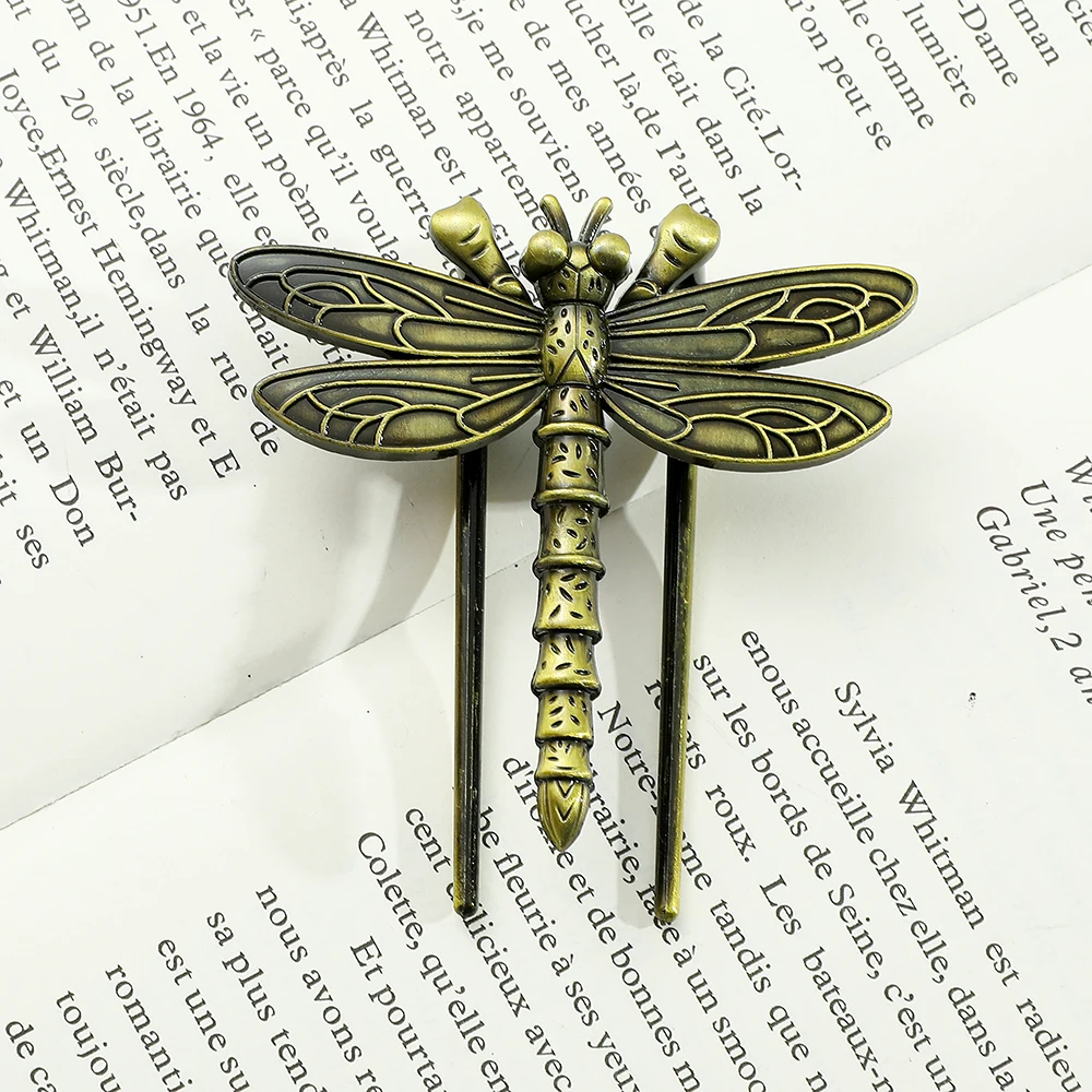 Imagem -05 - Bronze Butterfly e Libélula Bookmarks Grupo Metal Bookmarks Presentes Preciosos para os Amantes do Livro Leitura Markers 1pc