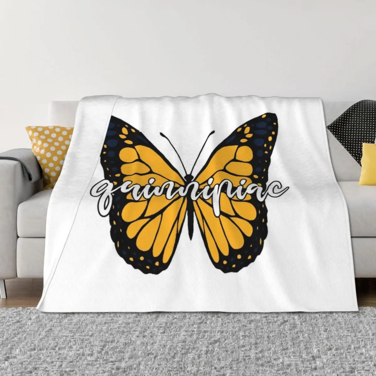 

Quinnipiac Butterfly Throw Blanket Large Flannel Fabric Blankets For Baby sofa bed Blankets