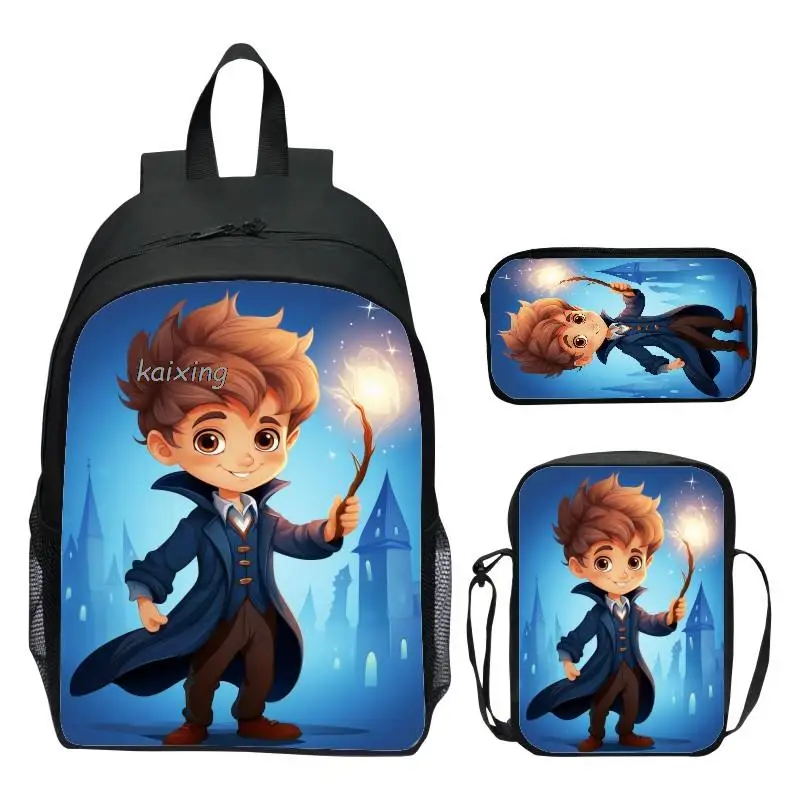 3PCS School Bag Set Cute Cartoon Princess Printing School Backpack For Teenagers Boys Girls Student Travel Book Bag Schoolbags