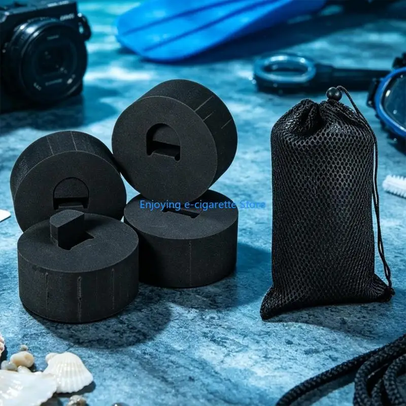 Kamera-Schwimm-Unterstützungsset für Unterwasserfotos, 4 Schwimmerteile mit Kordelzugtasche für Balance, Kameratransport und den – Detail 7