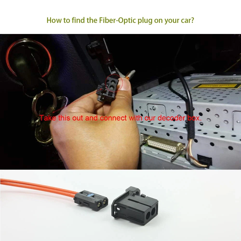 Car Stereo Radio Optical Fiber Decoder Box for Mercedes Benz CLS E CLASS W211 W219 R CLASS S E SL ML W251 R300