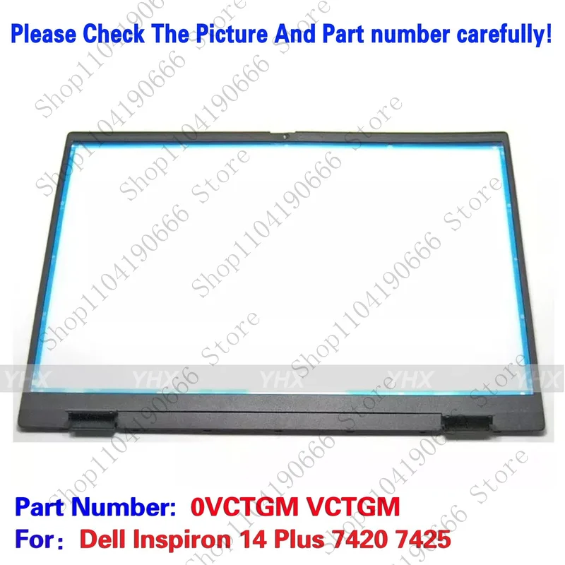 

bd New For Dell Inspiron 14 Plus 7420 7425 LCD Front Bezel Cover Case 0VCTGM VCTGM.