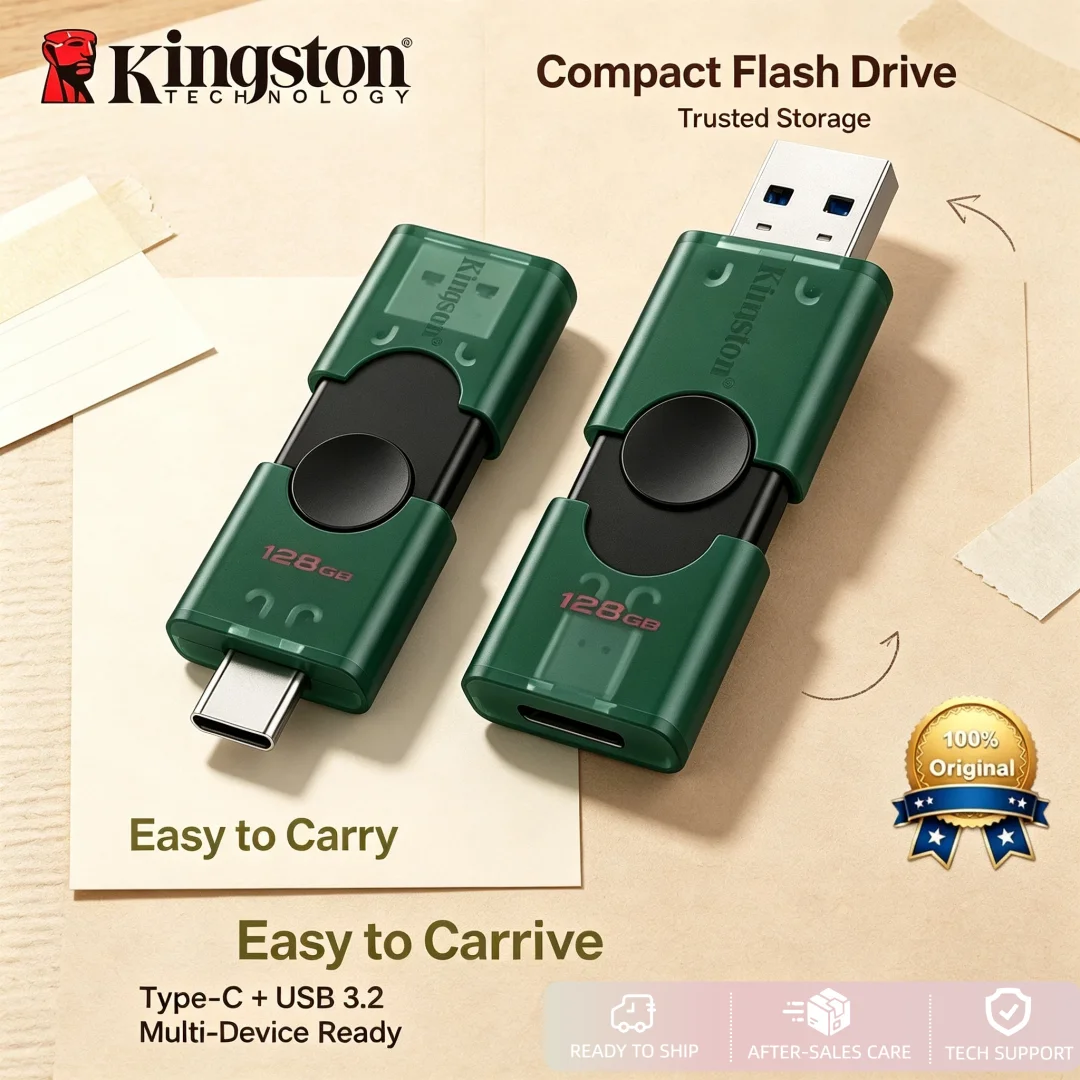 Kingston 128GB 256GB DTDEG2 Dual USB 3.2 Type C A OTG Flash Drive Memory Stick for iPhone 16 15 Original U Disk Max