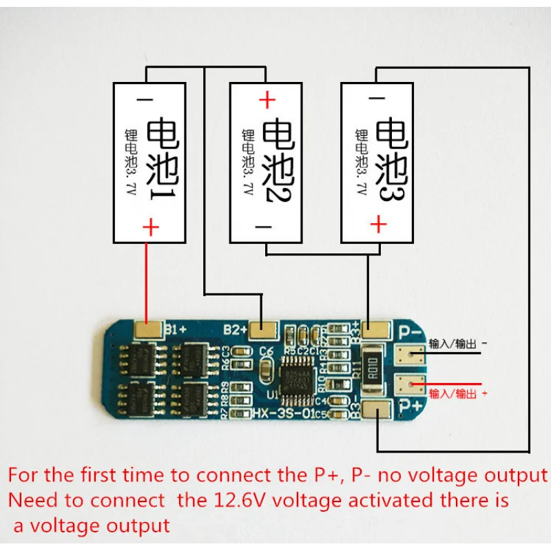 PP+ 2pcs 3 Series 12V 18650 Lithium Battery Protection Board 11.1V 12.6V 10A