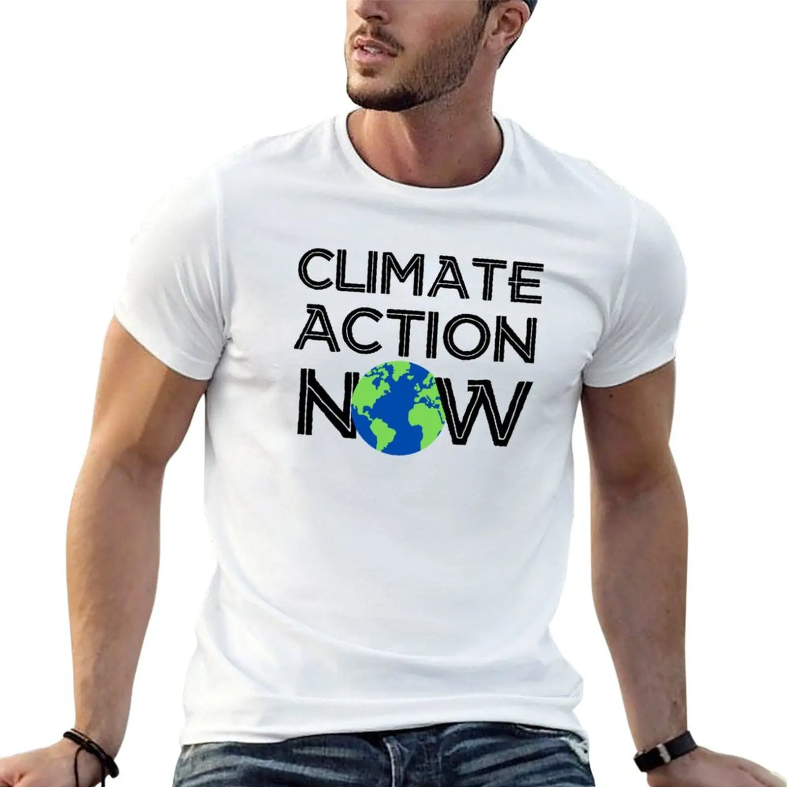 Climate Action Now (black, blue, green) - Strike to Save the Earth and Environment T-Shirt man t shirt luxury T-Shirt
