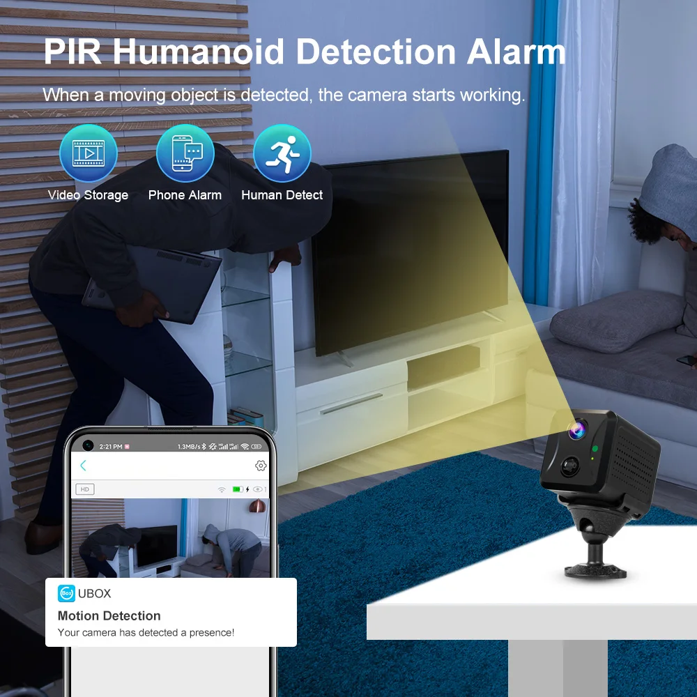LS VISION 4G MINI Camera 5MP Wireless Indoor/Outdoor WIFI Camera CCTV Two Ways Audio Track Security Night Vision UBOX APP