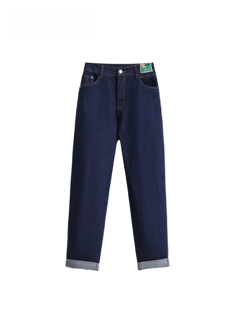 

High Waist plus Size Denim Pants Women Casual Faionable Trousers Winter New Sle Versatile Comfortable Cotton Blend Haraju...