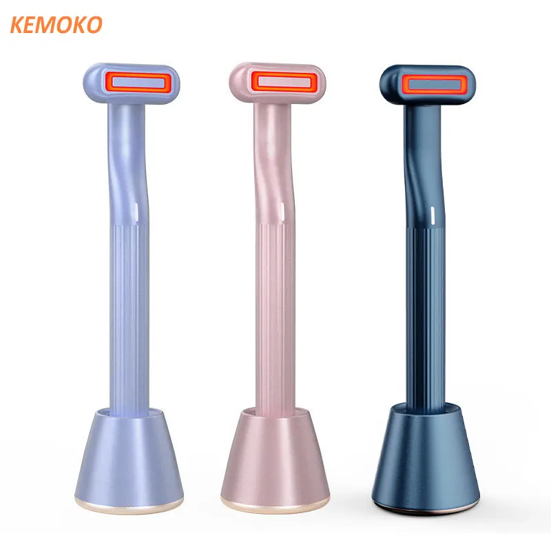 360° Rotating LED RF EMS Eye Massager Microcurrent Heating Vibration Facial Neck Eye Anti Aging Wrinkle Face Lifting Beauty Tool