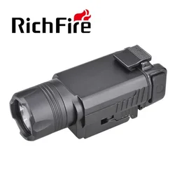 RichFire Tactical Flashlight SST40 1000LM Tactical Pistol Light with Battery +20mm Picatinny Rail Mount for Handgun Rifle