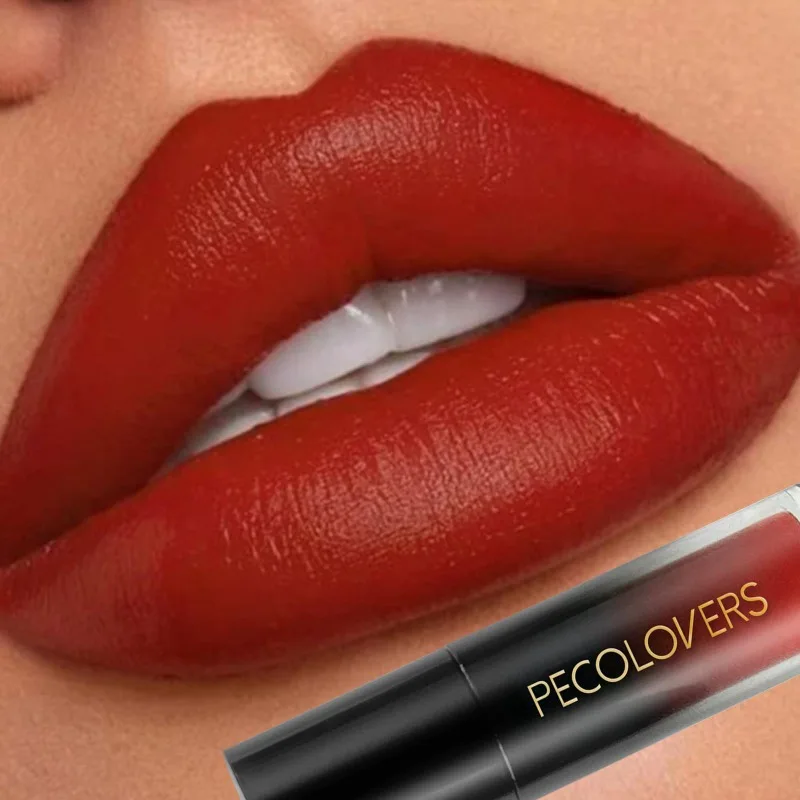 Rossetto tubolare nero 1 pezzo, lucidalabbra rosso, resa cromatica elevata, labbra piene e affascinanti, labbra che non si mucchio, cosmetici per labbra non essiccanti