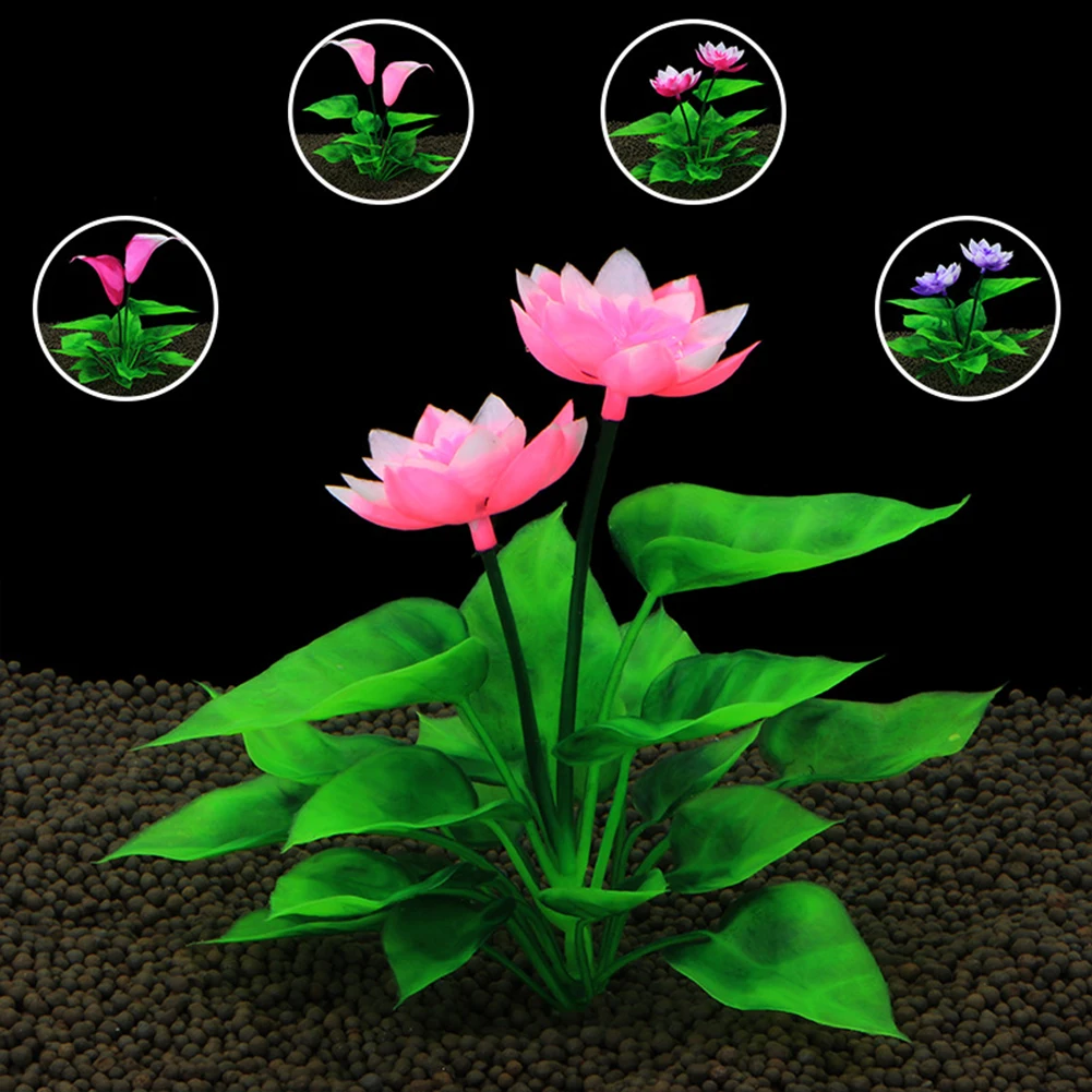 

Simulation Artificial Plants Lotus Water Grass Layout Prop Aquarium Fish Tank Aquatic Pet Supplies Landscape Decoration