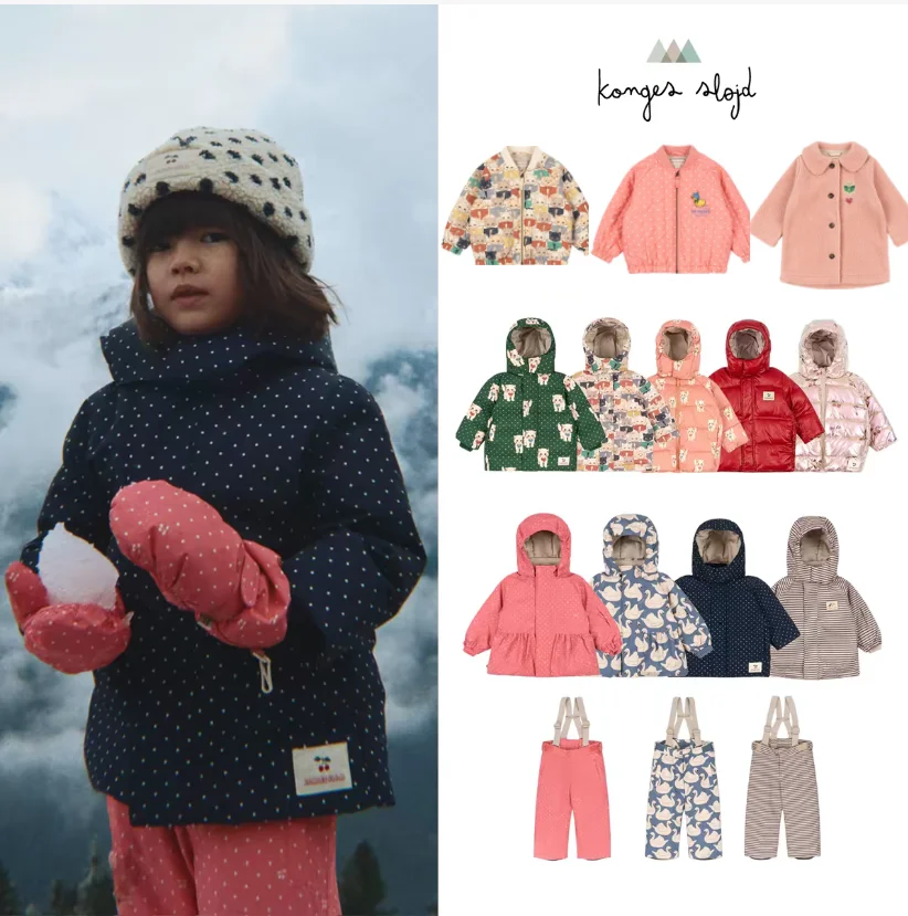 Kids Long Coat 2026 Winter New Fashion Warm Boys and Girls Hooded Down Jacket Cotton Thickened Pink Printed Girls Cotton Coat