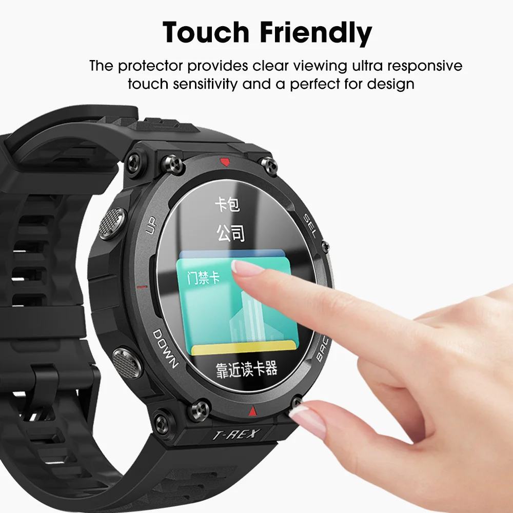 Tempered Glass Screen Protector For Amazfit T Rex Pro T-Rex 2 Smartwatch HD Clear Protective Glass Film For Huami Amazfit T Rex