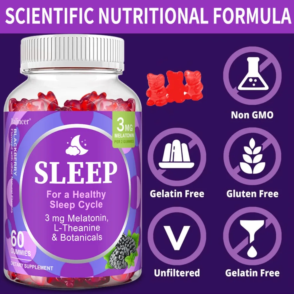 Sleep Support Melatonin 3mg - Relaxation, Maximum Strength, Optimal Absorption, Improves Sleep Quality, Deeper Sleep