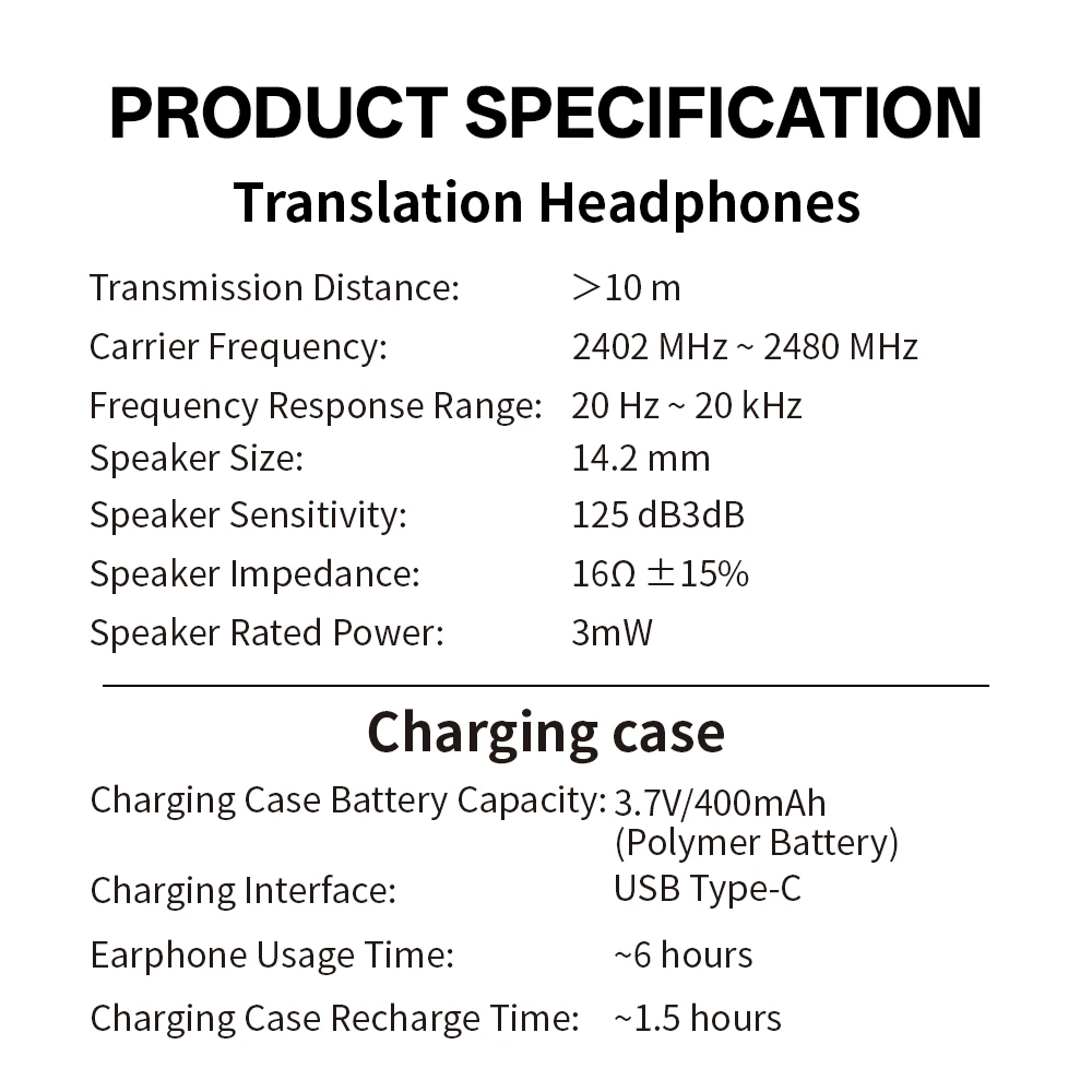 سماعات أذن مترجم MSAI T23 AI 138 لغة ترجمة متعددة اللغات APP بلوتوث الكمون المنخفض الترجمة في الوقت الحقيقي دون اتصال بالإنترنت #6