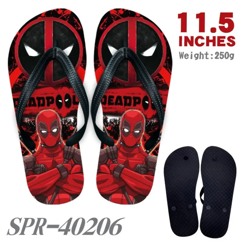 Marvel Peripheral Slippers Superhero Cartoon Clip Foot Slippers Fashionable Trend Sandals Creative Leisure Home Shoes Flip-flops