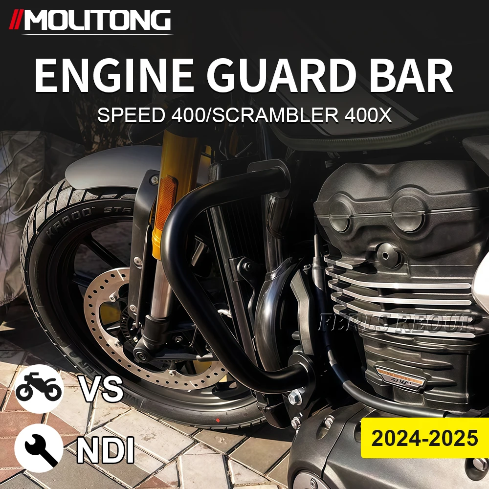 

For Triumph Speed 400 Scrambler 400X 2024 2025 Motorcycle Engine Guard Highway Crash Bars Bumper Protector Scrambler 400 X
