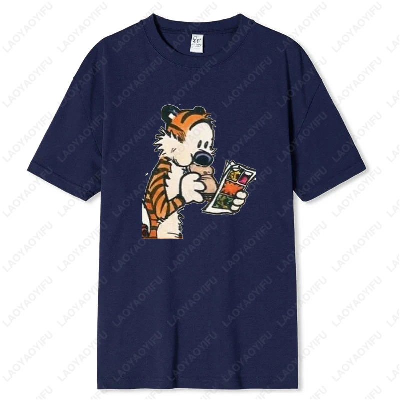 Vintage-Inspired-Calvin-and-Hobbes-Graphic-Tees-Comfortable-Cotton-Unisex-TShirt-Classic-Comic-Print-Men-Women-Loungewear-Tops