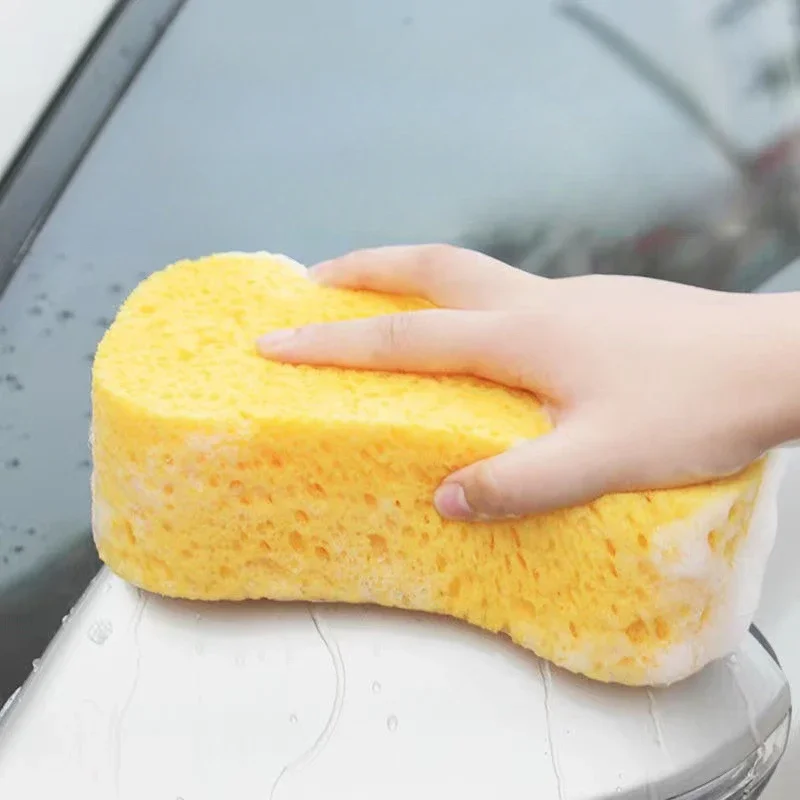 Car Wash Sponge Block Car Cleaning Supplies Large Size Sponge Brush Dusting Yellow Color  Car Detailing Wash Tool