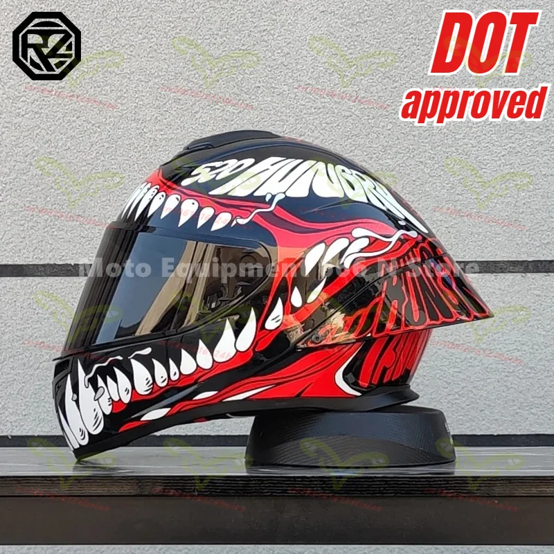 

ORZ S802 Latest High-quality Motorcycle Full Face Helmet with Capacity, Large Tail Wing, Aerodynamics, Approved By DOT
