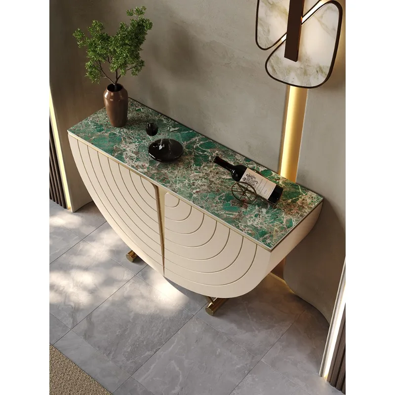 Entrance Cabinet, Light Luxury Foyer Cabinet, Solid Wood Multi-layer Board Household Wall Decorative Locker, High-end