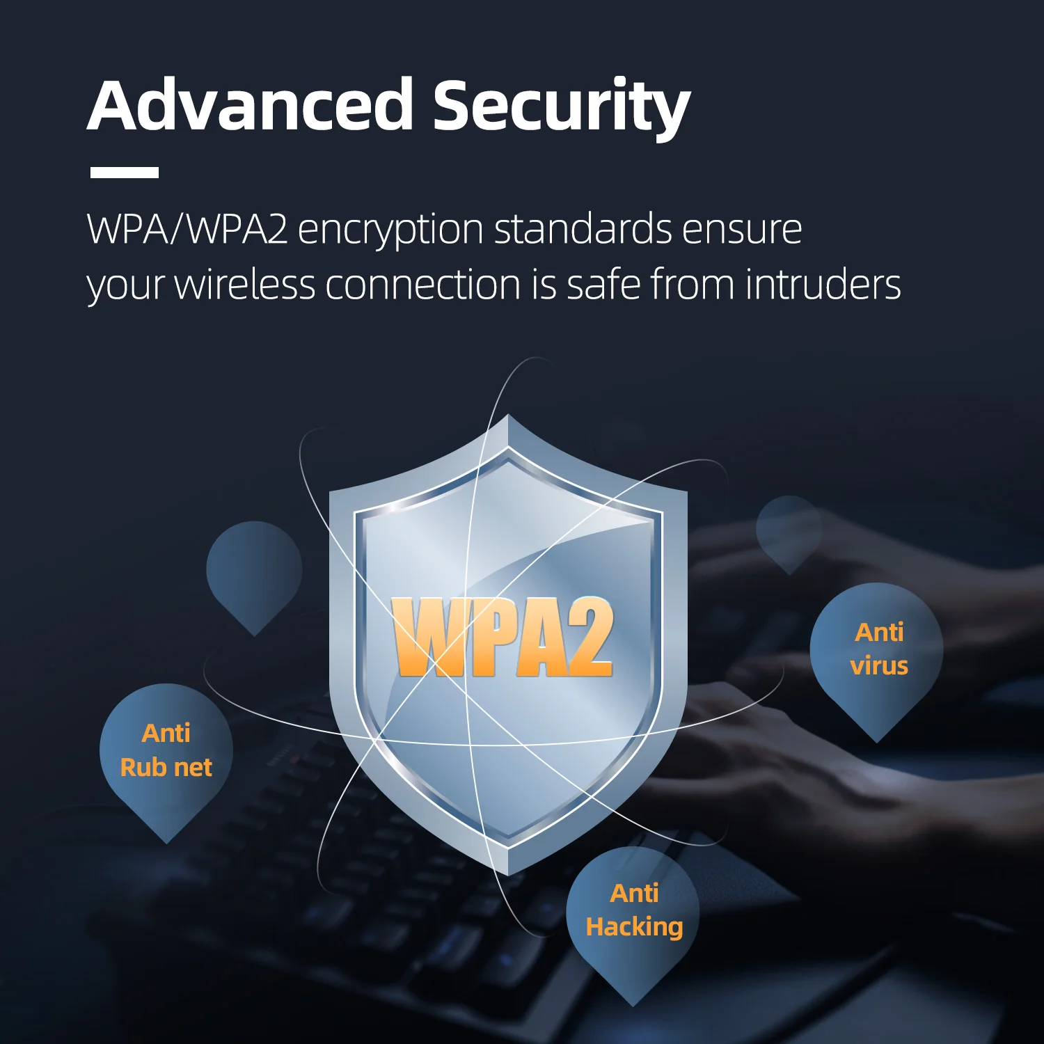 USB WiFi Adapter for Desktop, PIX-LINK 150Mbps Wireless Network for PC, WiFi Dongle Support Windows