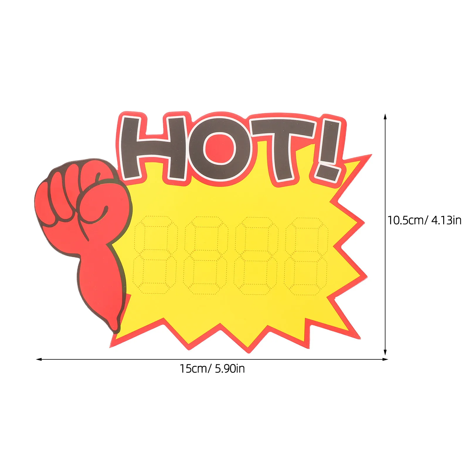50Pcs Eye Catching Star Burst Sale Signs for Fruit Sections Cold Cabinets Shelves Hanging Baskets Tool Free Price Display Labels